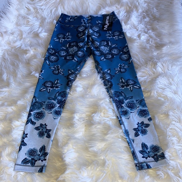 NIYAMA Blue Rose Leggings M - Picture 3 of 12